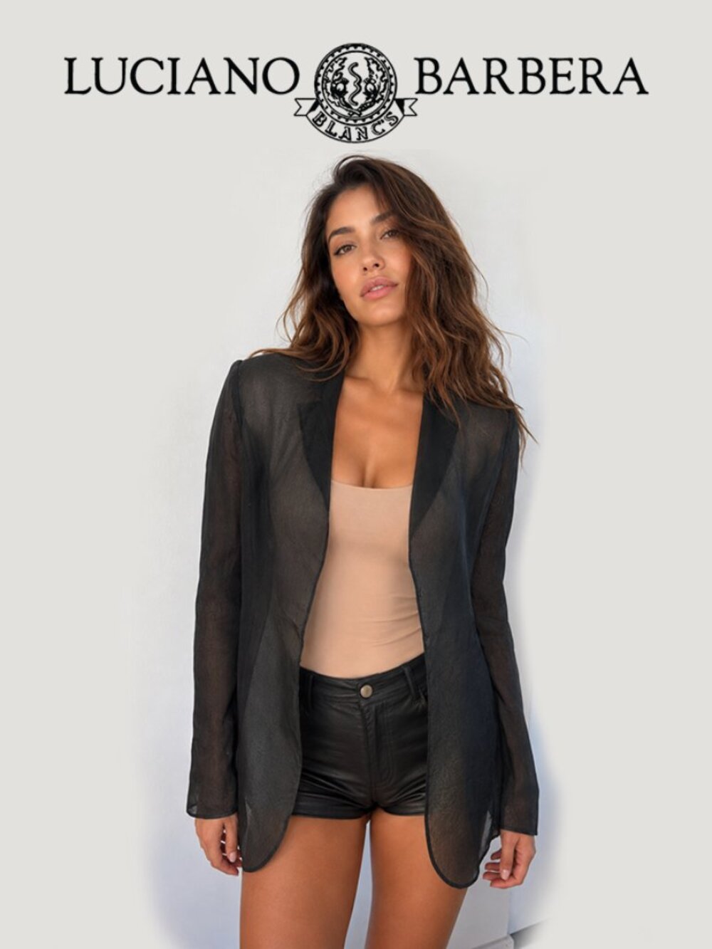 Vintage Luciano Barbera Sheer Black Jacket XS - Super Sexy for Summer!